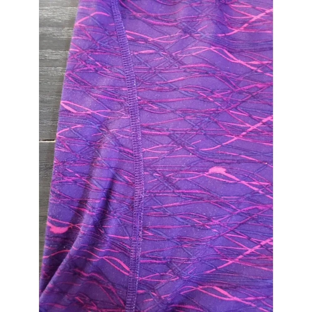 Nike Pro Combat Shirt Purple Dri Fit Fitted 1/4 Zip Thumb Holes Logo Women Sz S - Picture 15 of 15